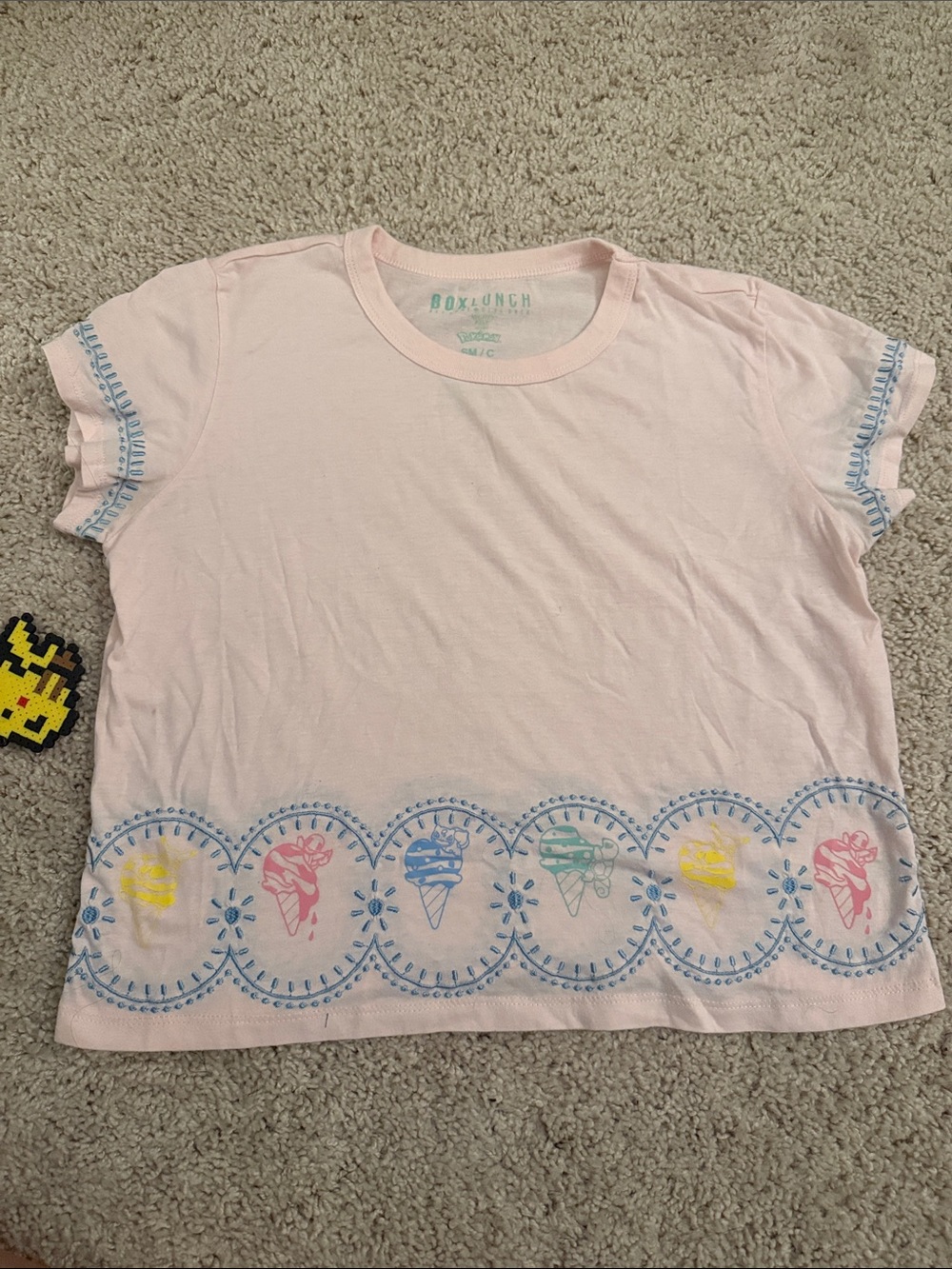 *BOGO* Pokemon Pink Ice Cream Border Short Sleeve Tee